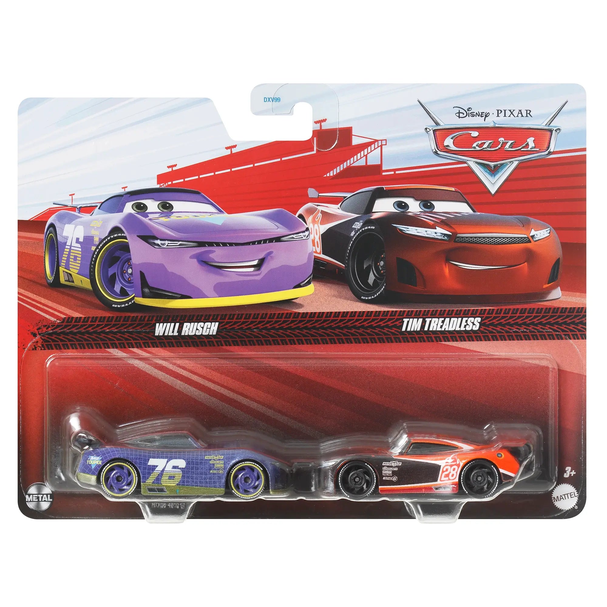 Disney and Pixar Cars Will Rusch and Tim Treadless 2-Pack package