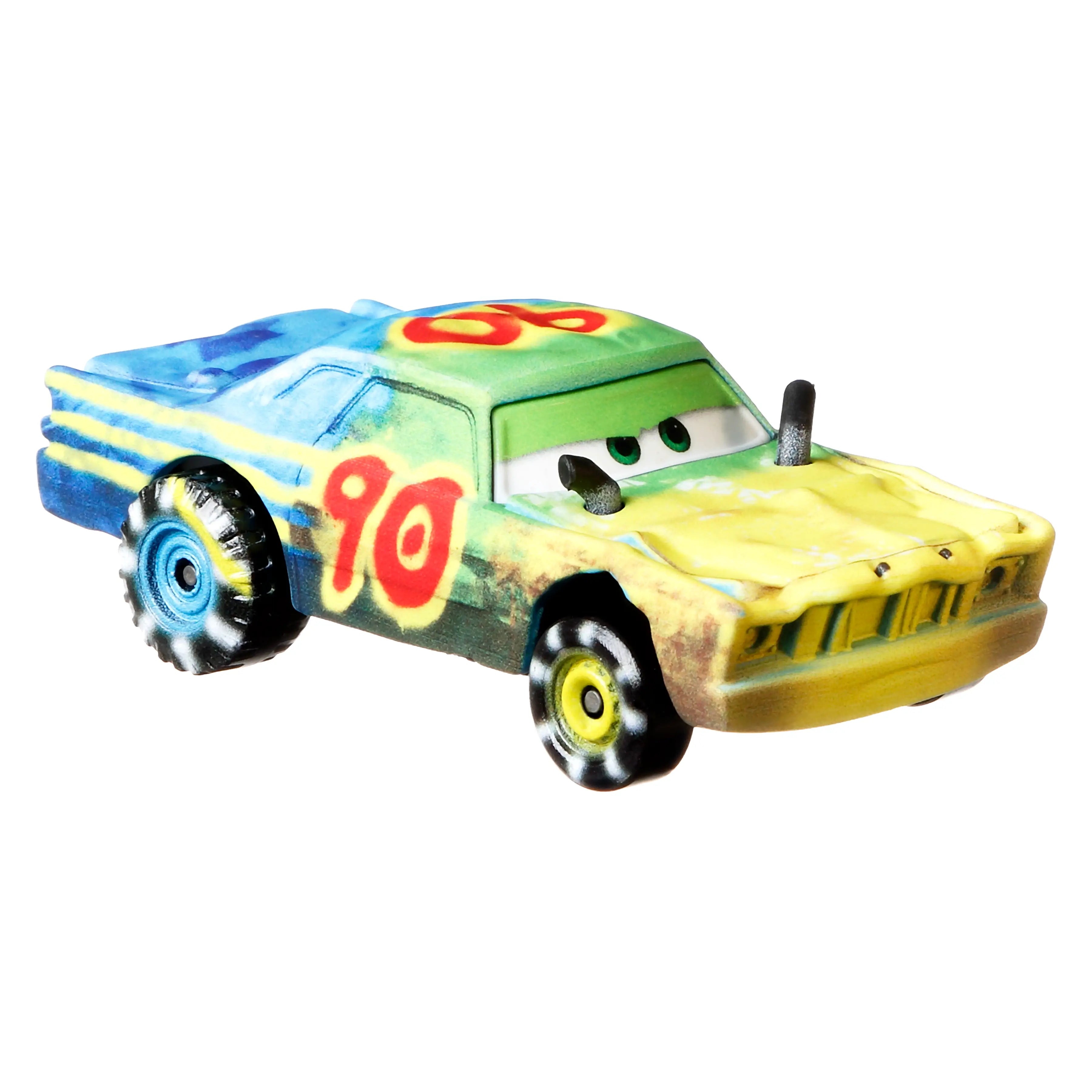 Quarter angle view of the Disney Pixar Cars Airborne Diecast Vehicle, featuring the number 90