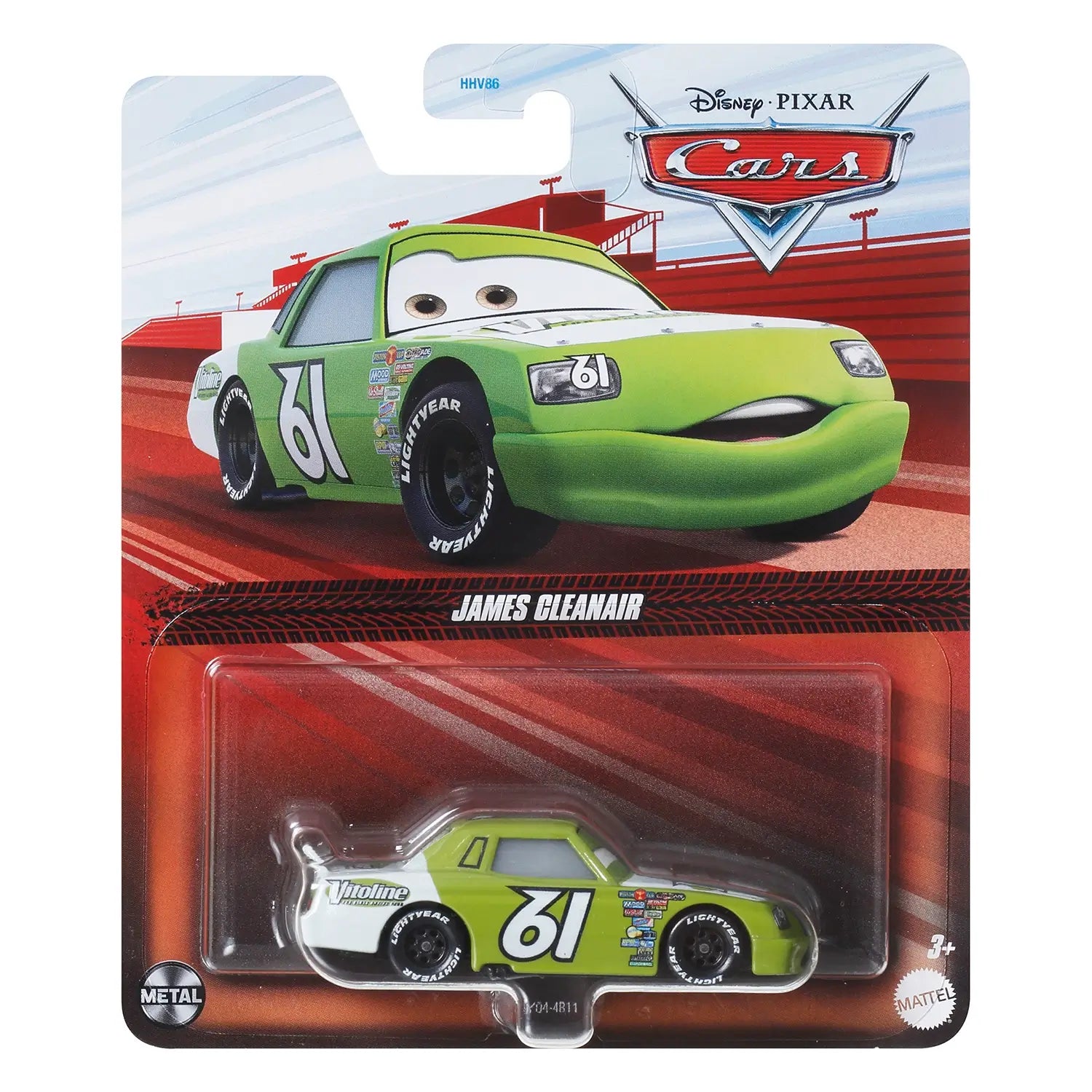 Package for number 61, Disney Pixar Cars James Cleanair Diecast Vehicle