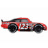 Side view of the Disney Pixar Cars Todd Marcus Diecast Vehicle, featuring the number 123