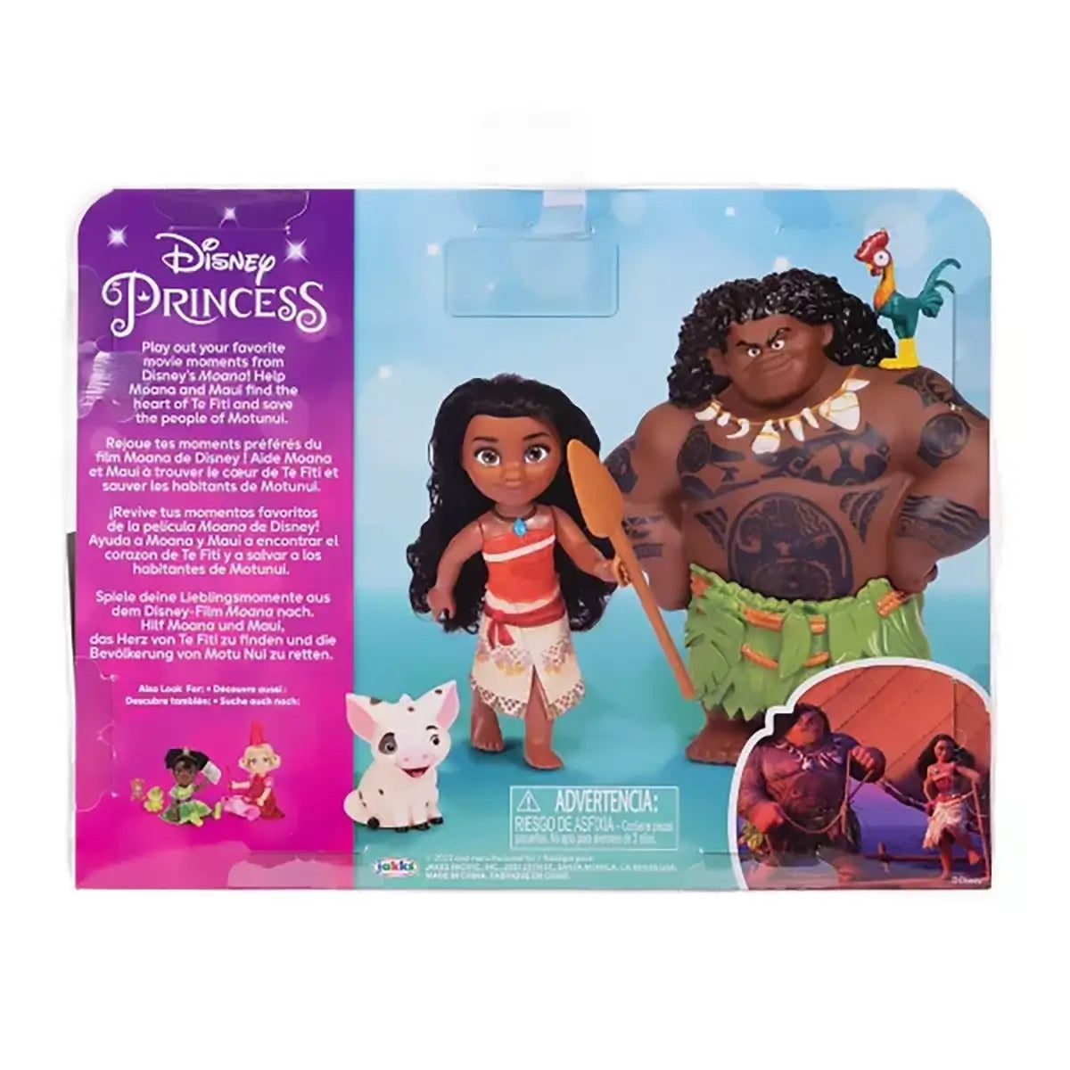 Disney Princess Moana and Maui Petite Gift Set back of package