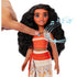 finger pressing Disney Princess Singing Moana Doll making her sing