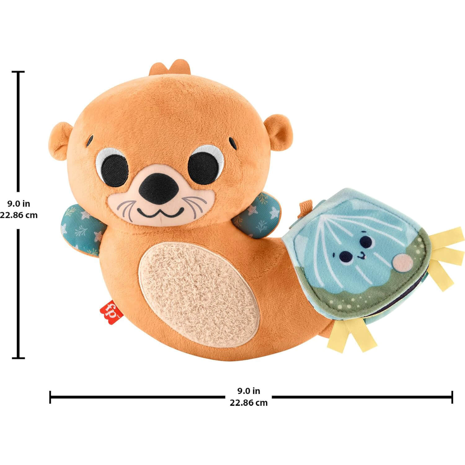 Fisher-Price 2-In-1 Rockin’ Tummy Time Otter Plush measurements