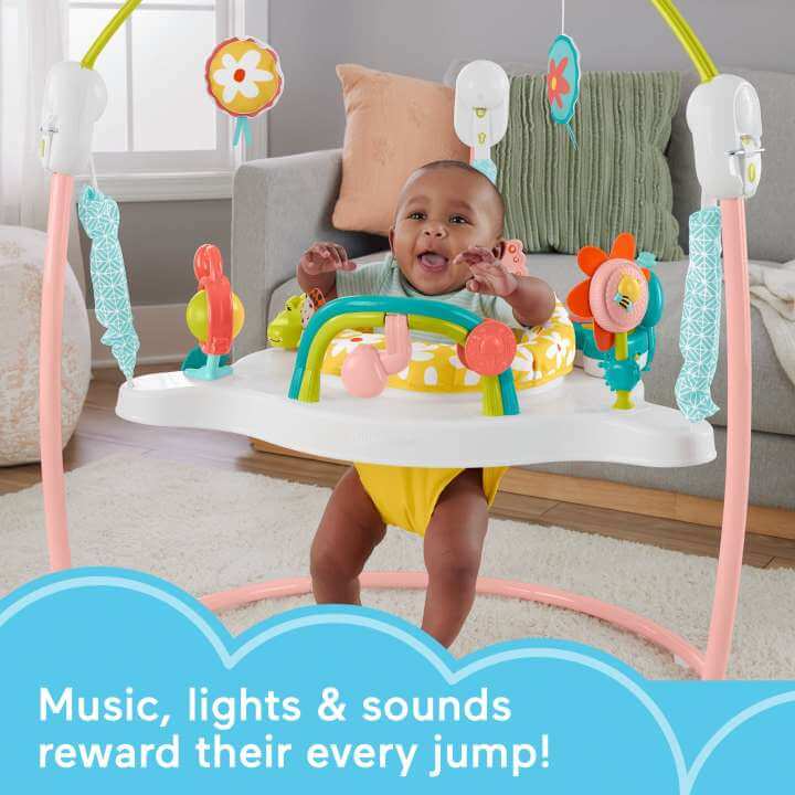 Music, lights and sounds reward their every jump