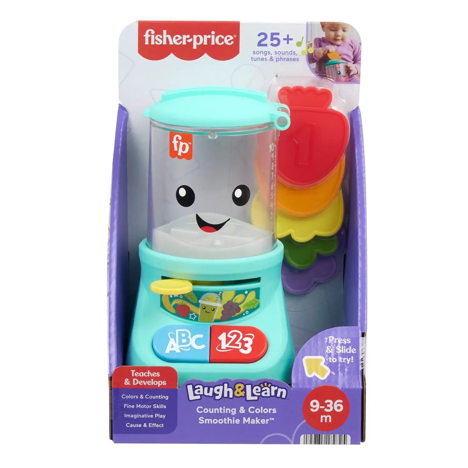 Fisher-Price Laugh & Learn Counting & Colors Smoothie Maker package