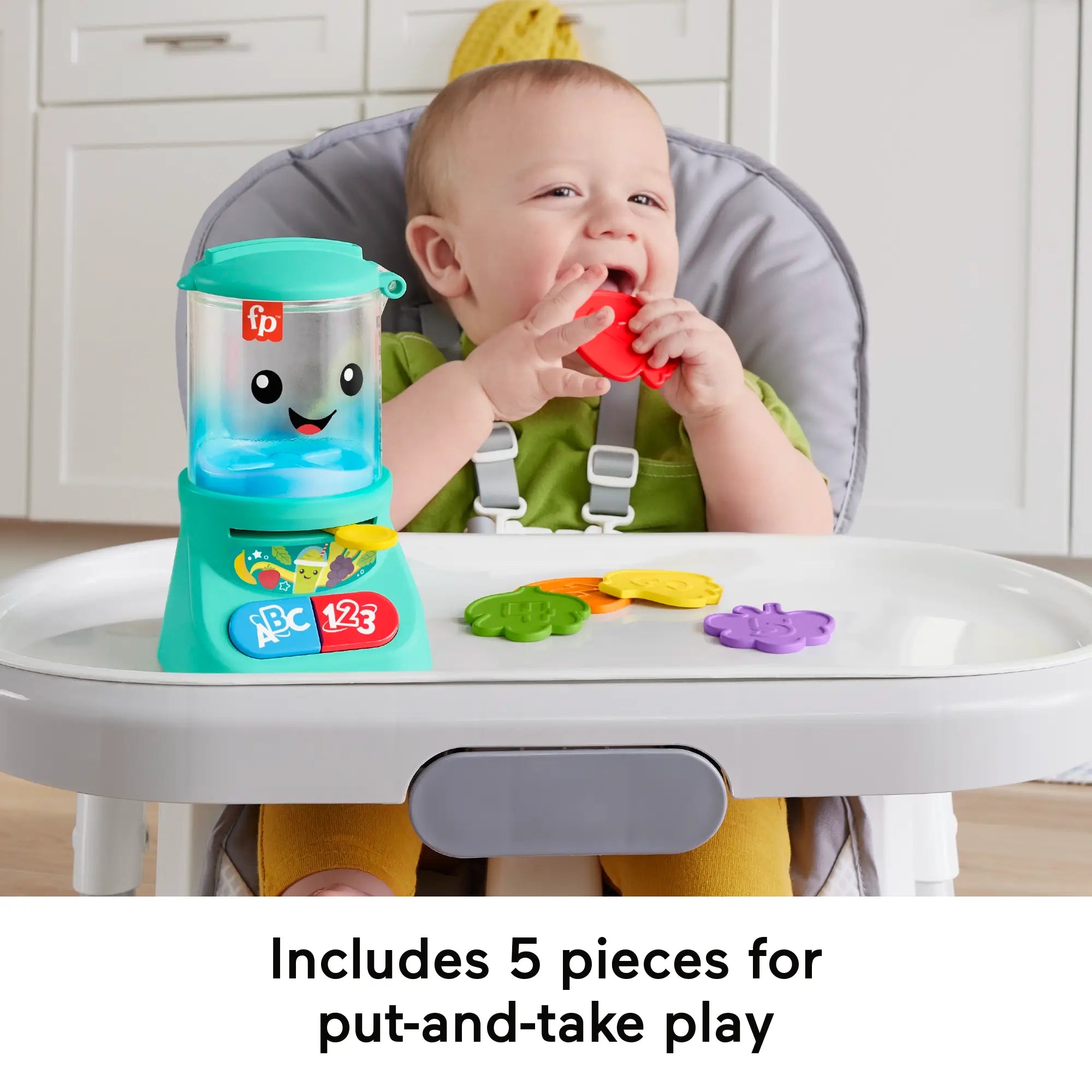 Includes 5 pieces for put and take play