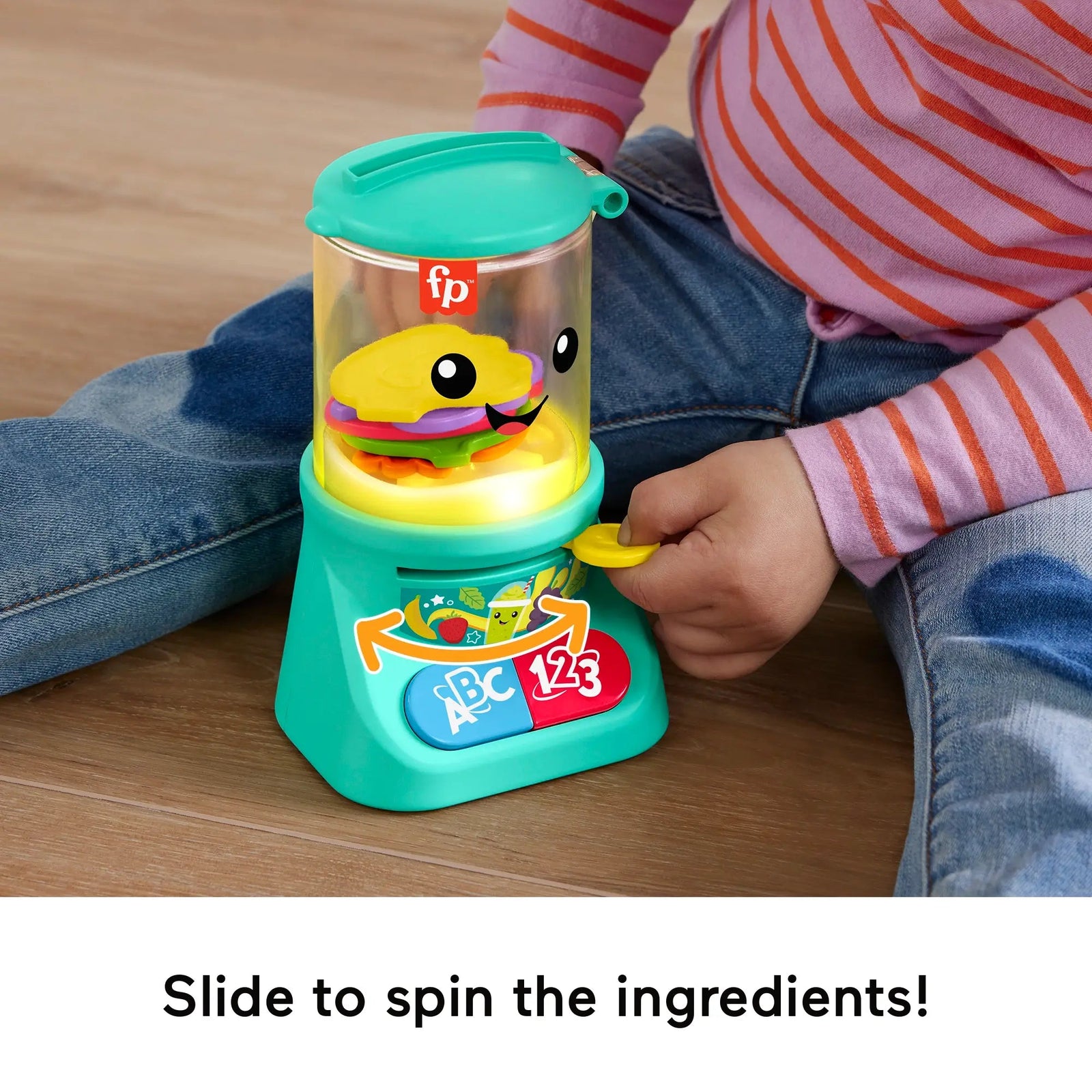 Slide to spin the ingredients