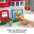 the window opens and closes for orders at the Fisher-Price Little People We Deliver Pizza Place Playset