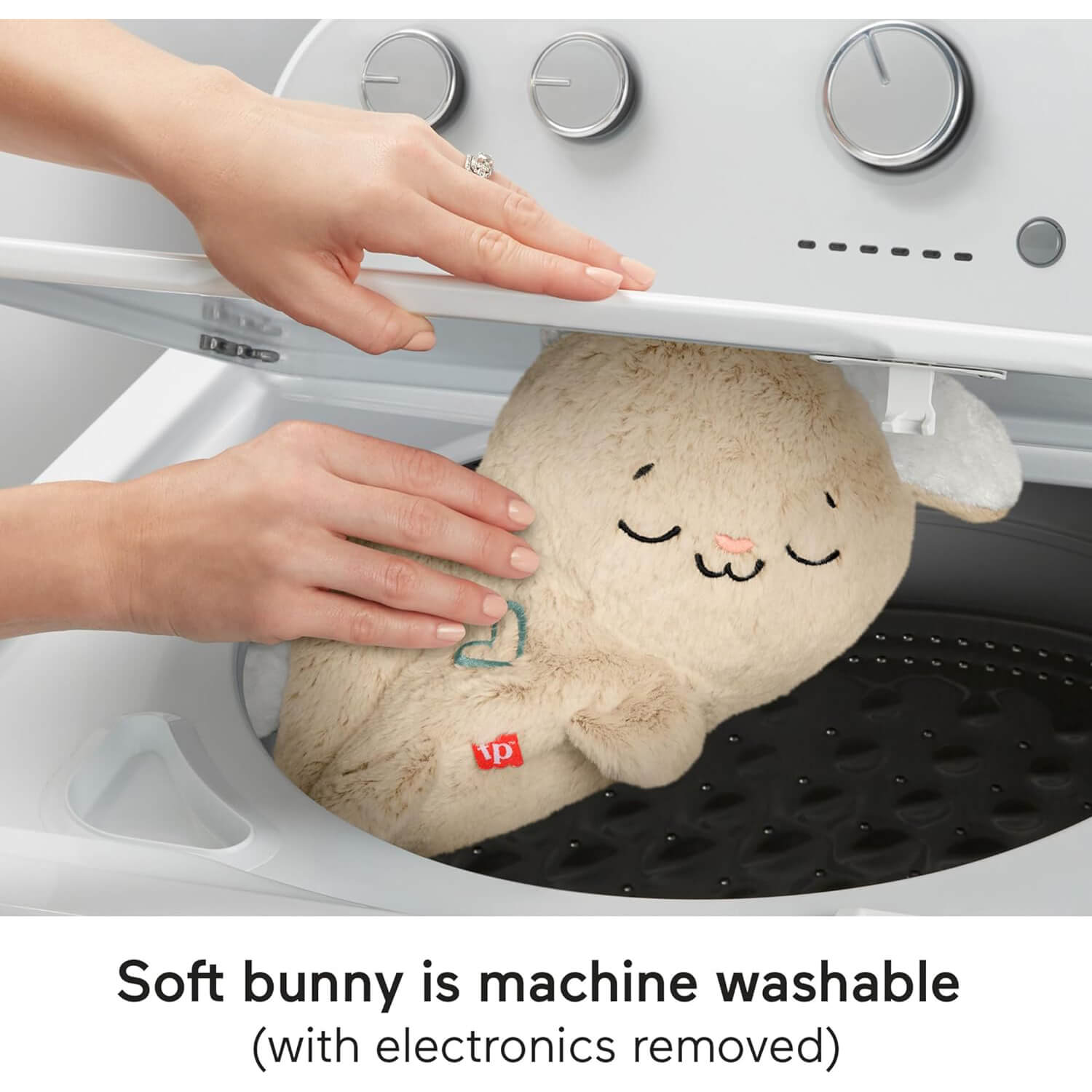 Fisher-Price Soothe & Settle Bunny Plush machine washable