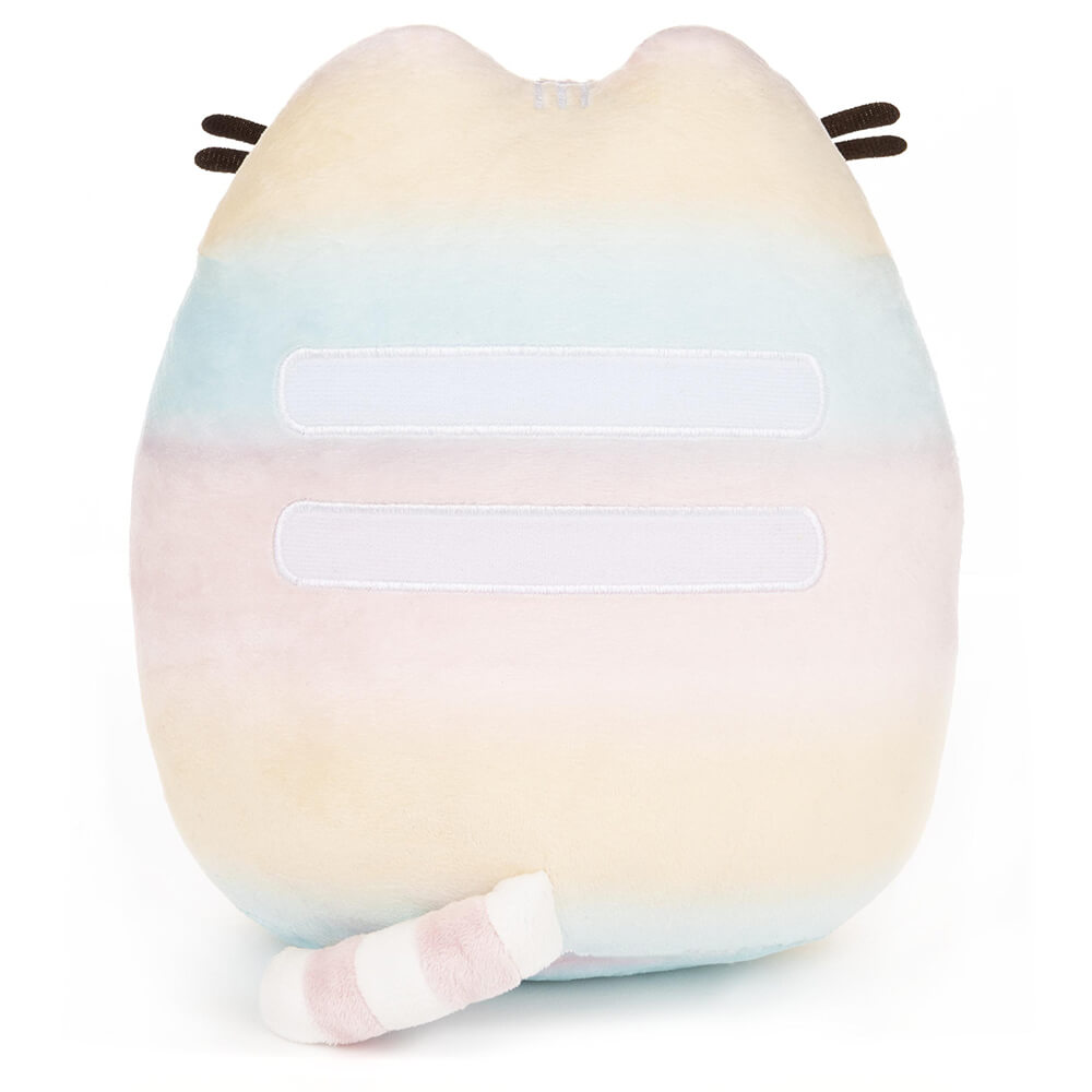 Rear image of Gund Rainbow Ombre Pusheen 10 Inch Plush