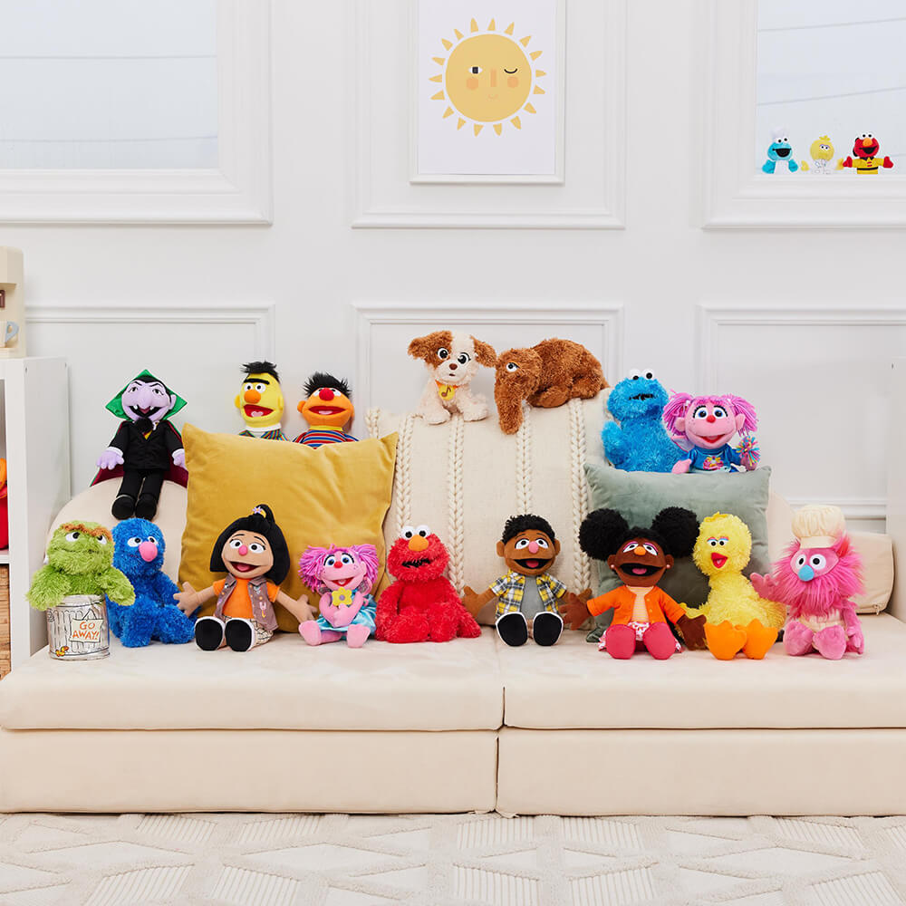 Lifestyle image of whole cast sesame street