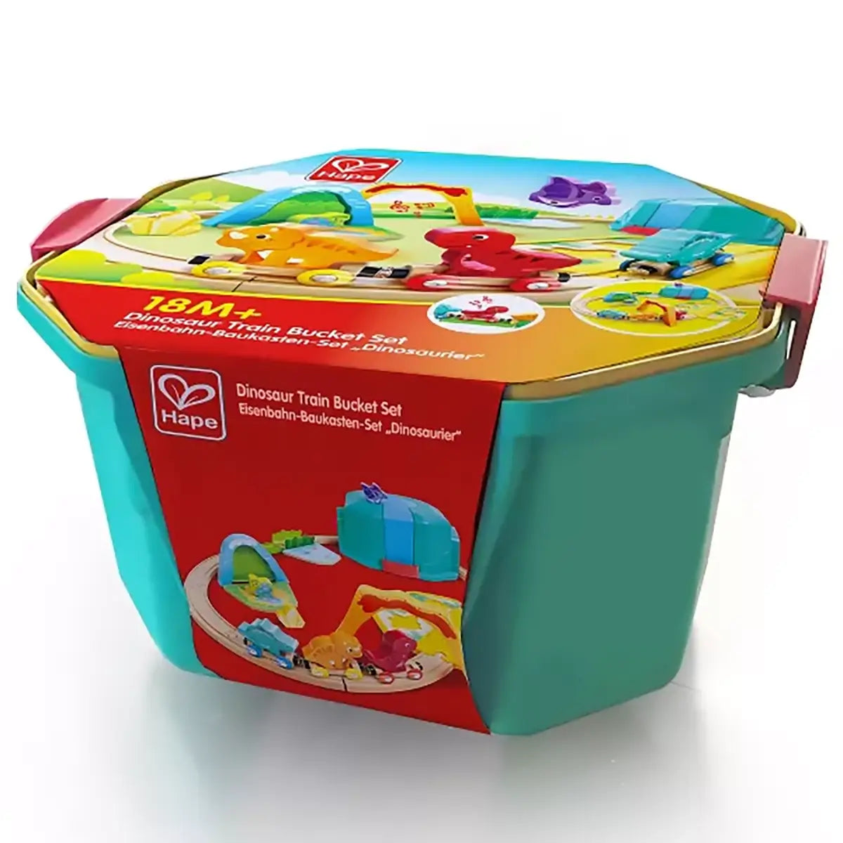 Hape Railway Dinosaur Train Bucket Set packaging