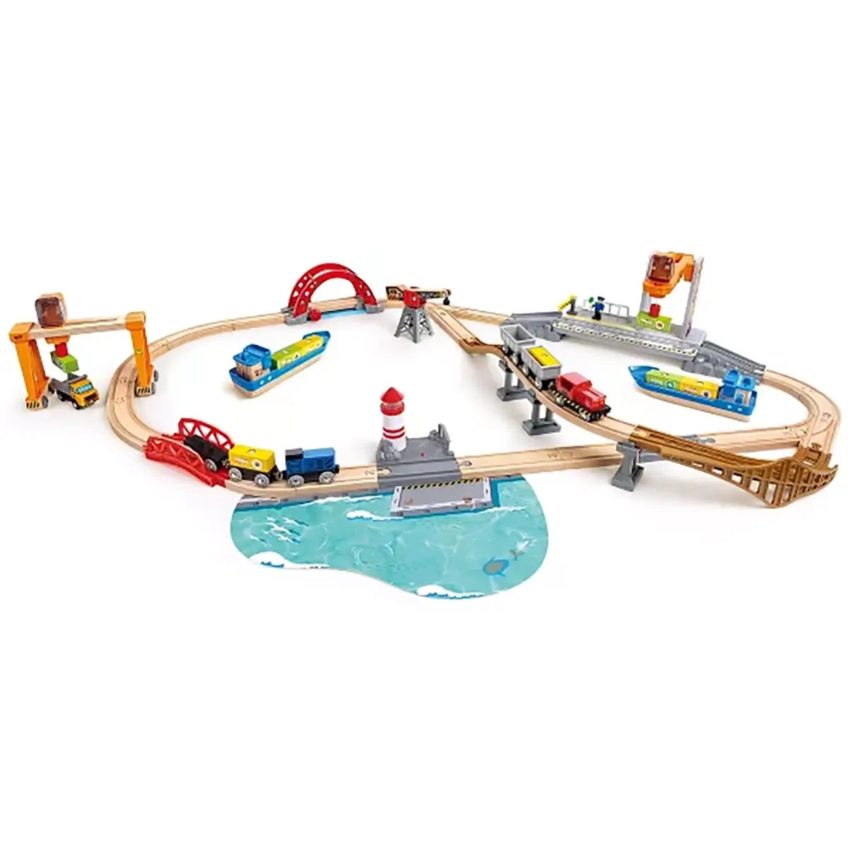 Hape Railway Lift and Load Harbor Set