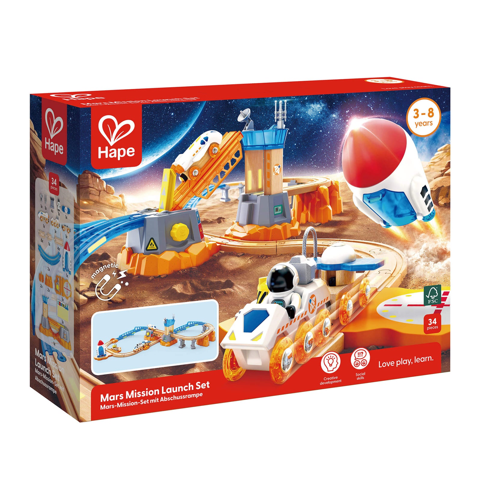 Hape Railway Mars Mission Launch Set Package