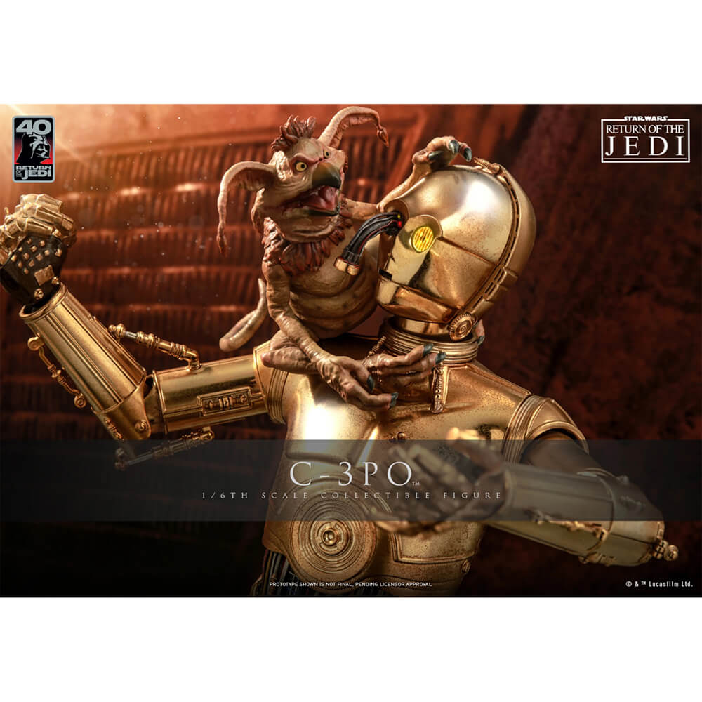 Hot Toys Star Wars C-3PO Sixth Scale Figure with Salacious Crumb