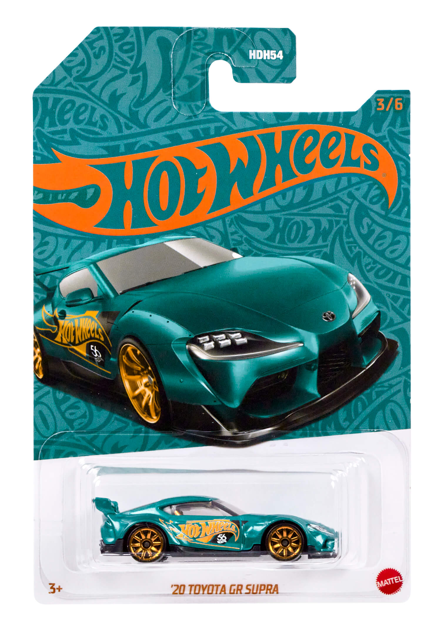 Hot Wheels 2024 56th Anniversary Edition Green and Copper Colour Custom '20 Toyota GR Supra 1:64 Scale Diecast Vehicle (3/6)