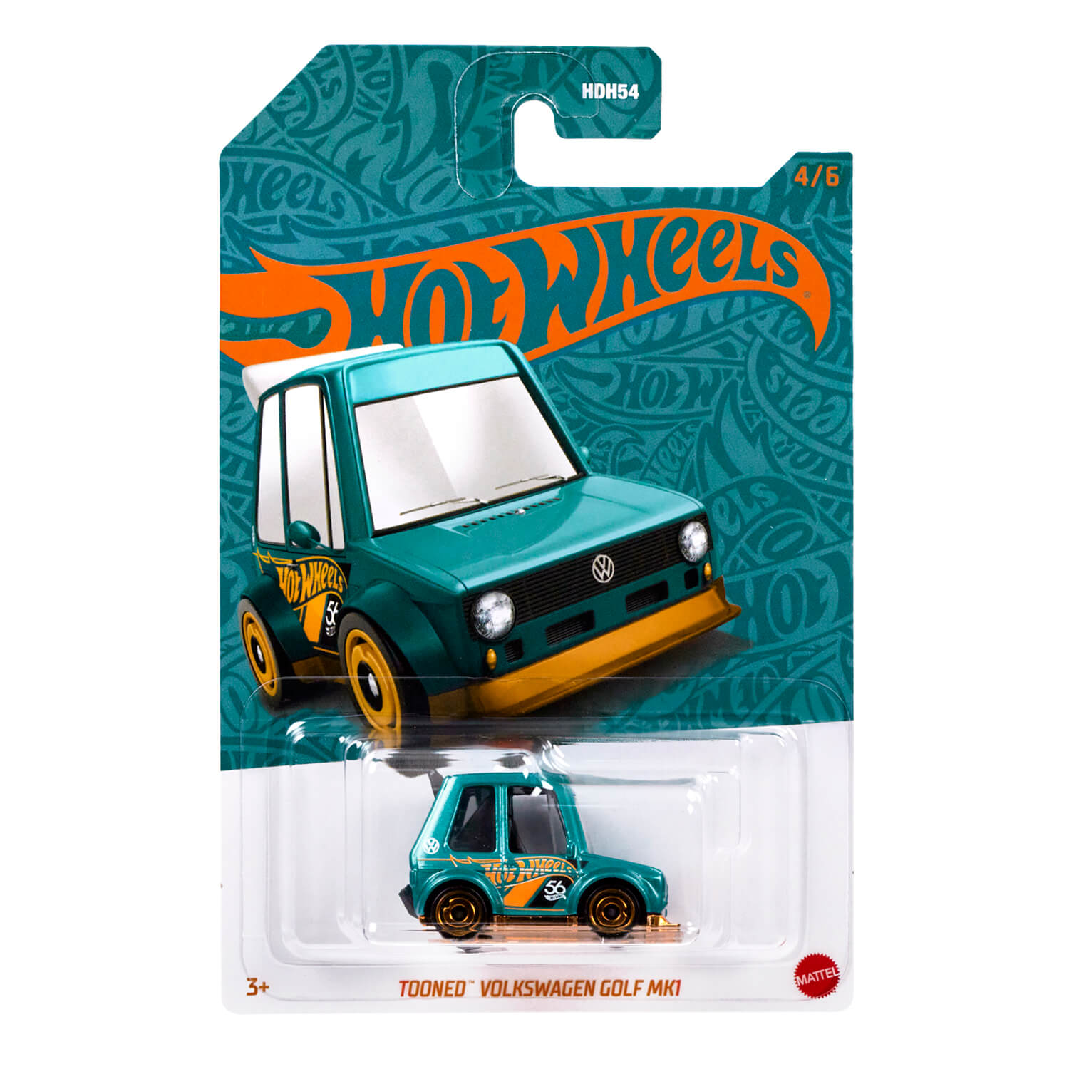 Hot Wheels 2024 56th Anniversary Edition Green and Copper Colour Custom Tooned Volkswagen Golf MK1 1:64 Scale Diecast Vehicle (1/6)