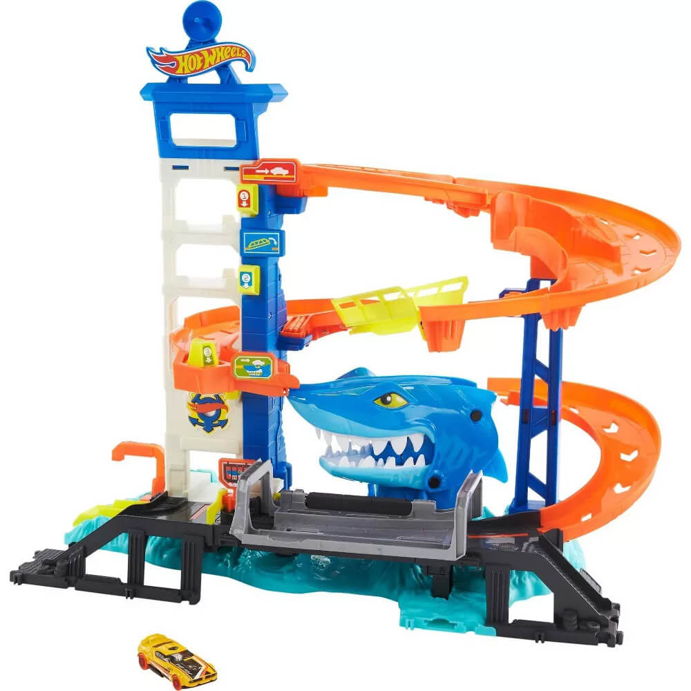 Hot Wheels City Attacking Shark Escape Playset