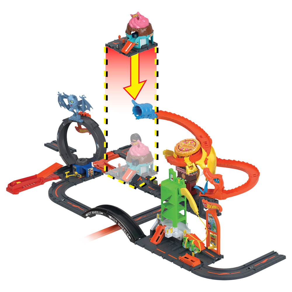 Hot Wheels City Track Ice Cream Shop Playset