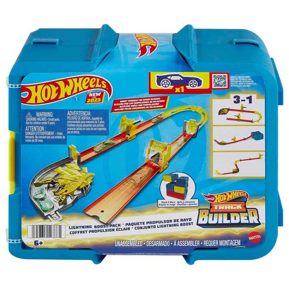 Hot Wheels Lightning Boost Track Builder Set packaging