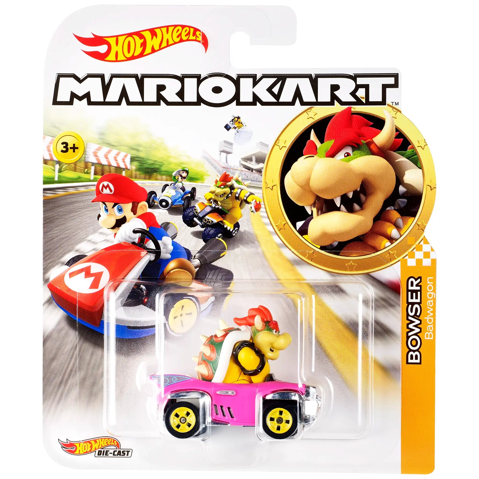 Package for the Hot Wheels Mario Kart Bowser Badwagon Vehicle