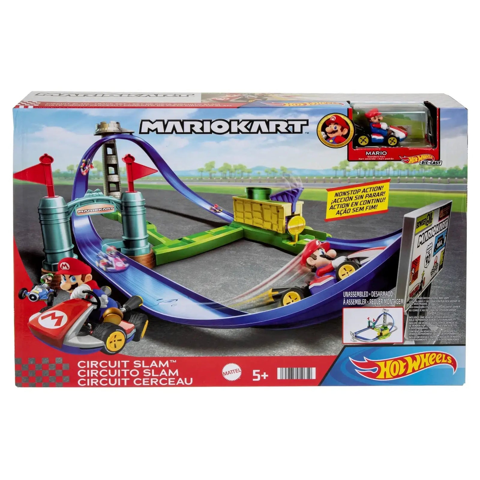 Hot Wheels Mario Kart Circuit Slam Track Set