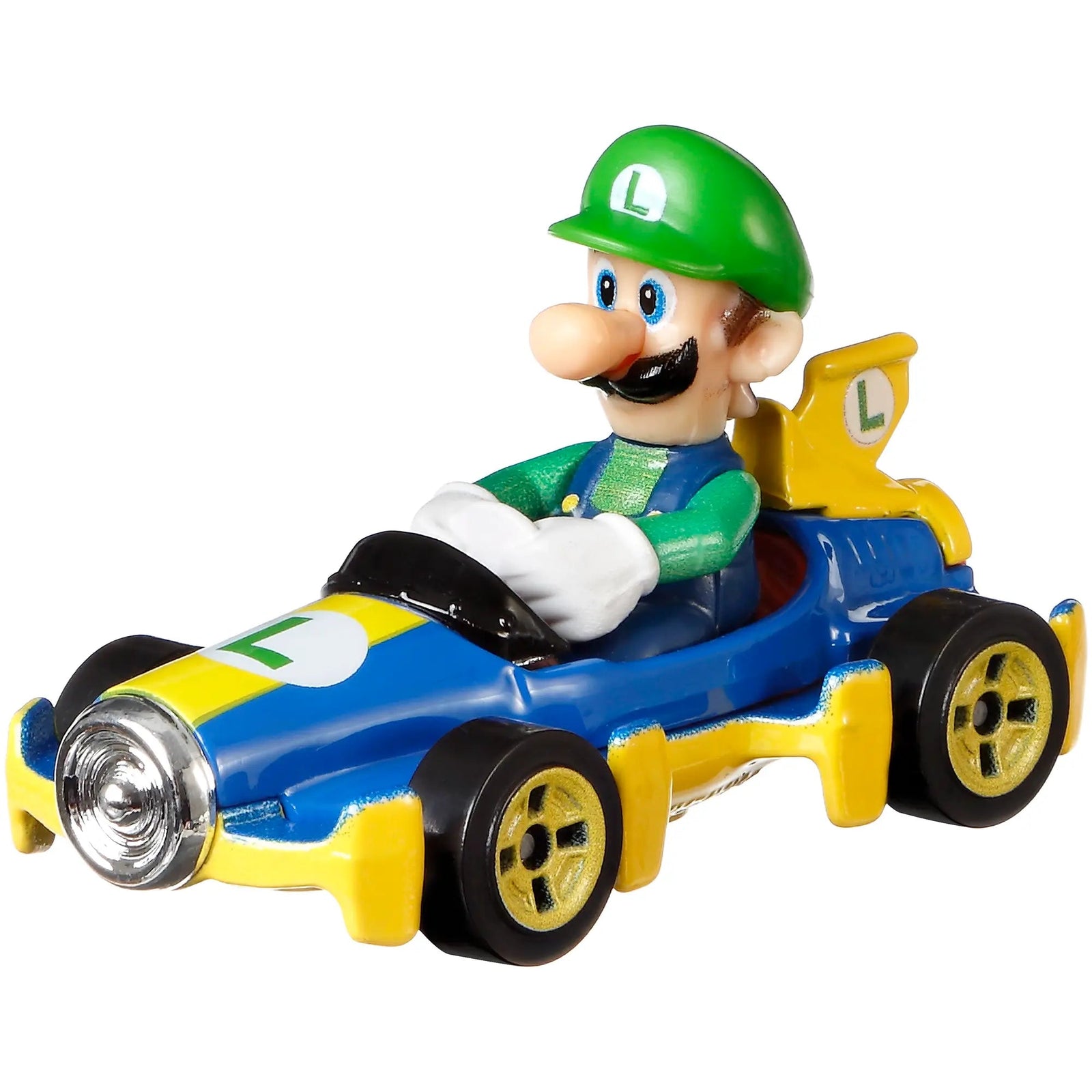 Hot Wheels Mario Kart Luigi Mach 8 Vehicle side view