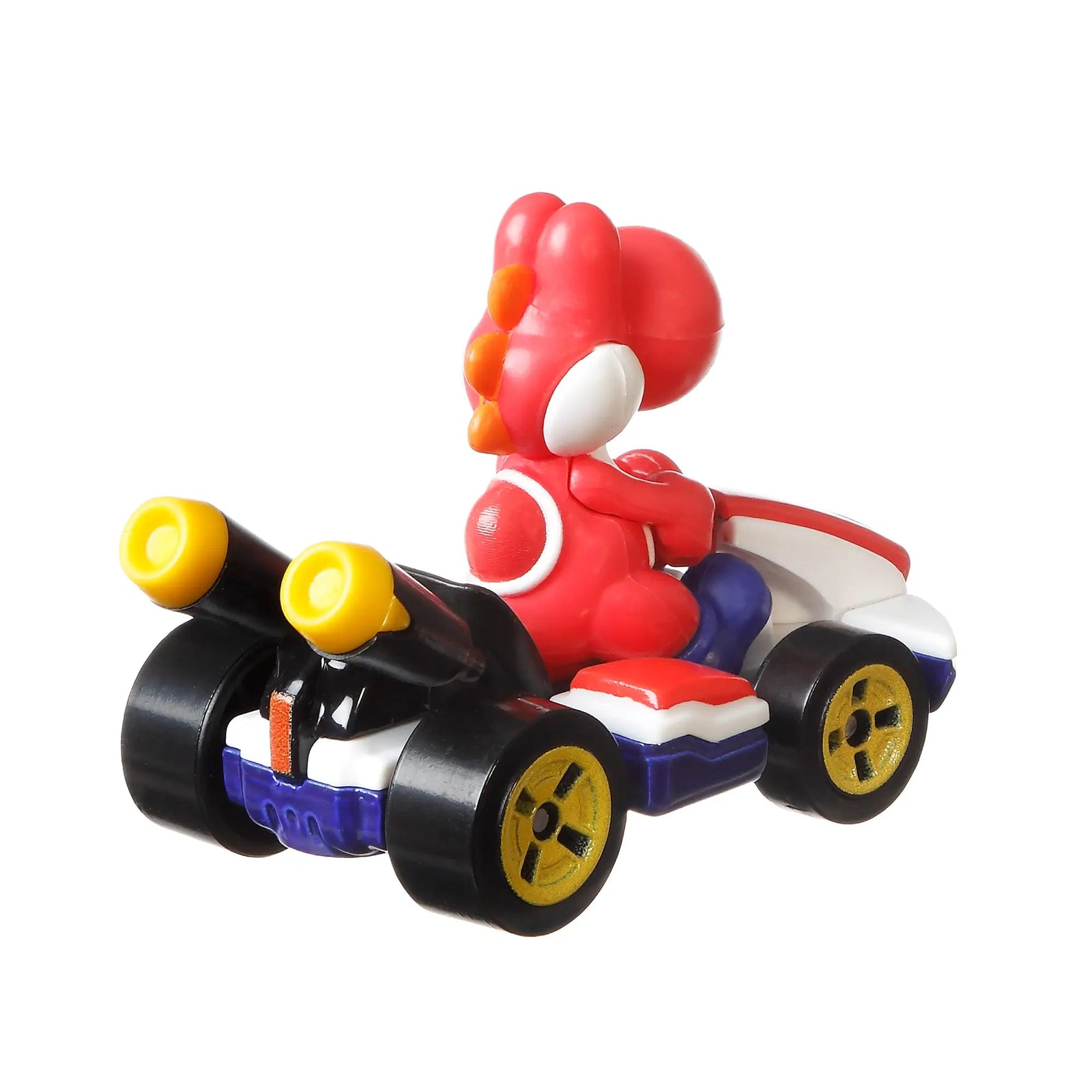 Hot Wheels Mario Kart Red Yoshi Standard Kart Vehicle back view