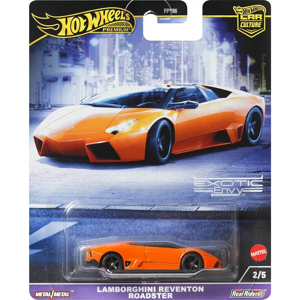 Hot Wheels Premium Car Culture Exotic Envy Lamborghini Reventon Roadster 1:64 Scale Vehicle