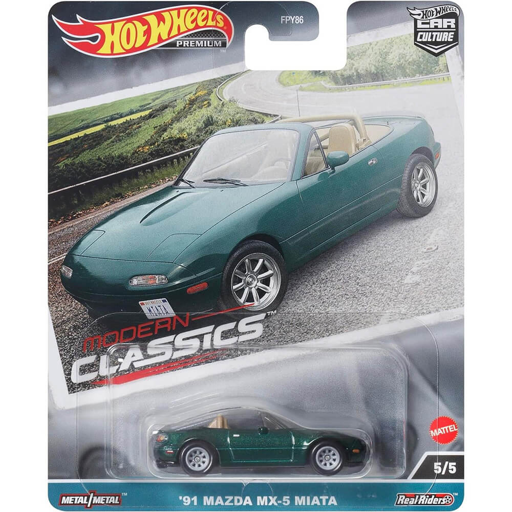 Hot Wheels Premium Car Culture Modern Classics '91 Mazda MX-5 Miata 1:64 Scale Vehicle