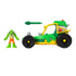 Figure outside of vehicle as well as the vehicle shooting arrow of the Imaginext DC Super Friends Killer Croc Buggy Playset