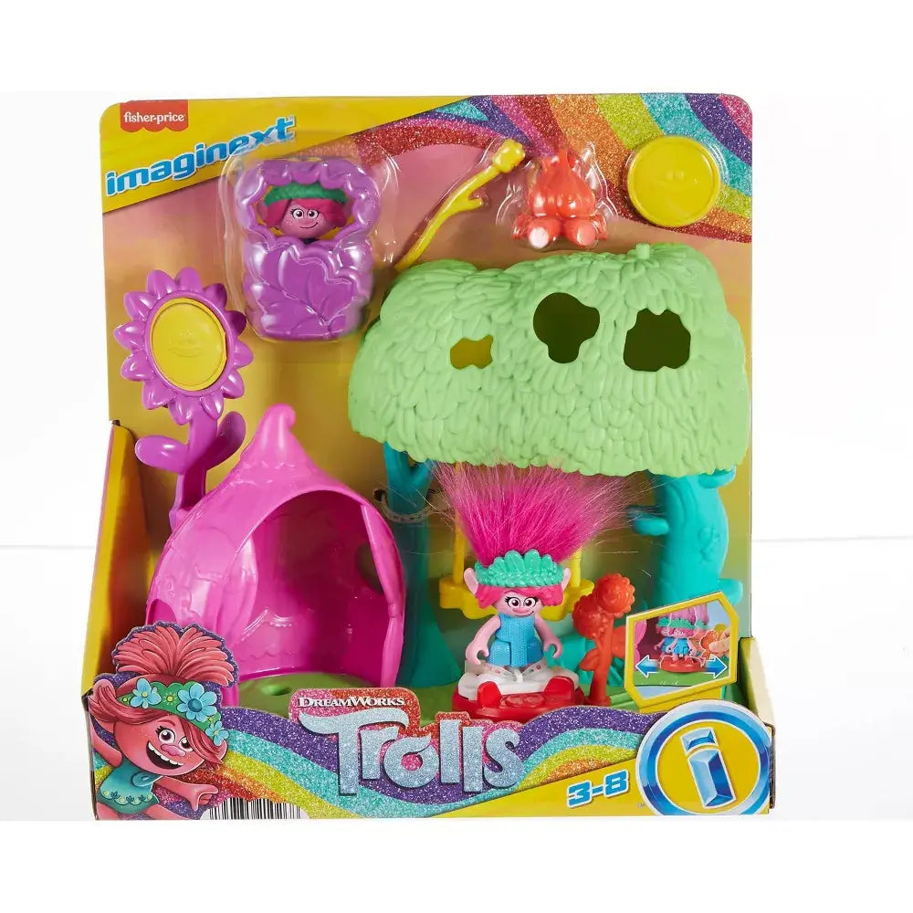 Package for the Imaginext DreamWorks Trolls Flower Fun Campsite