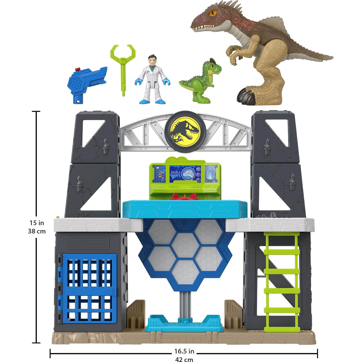 Imaginext Jurassic World Scan & Glow Dino Playset measurements