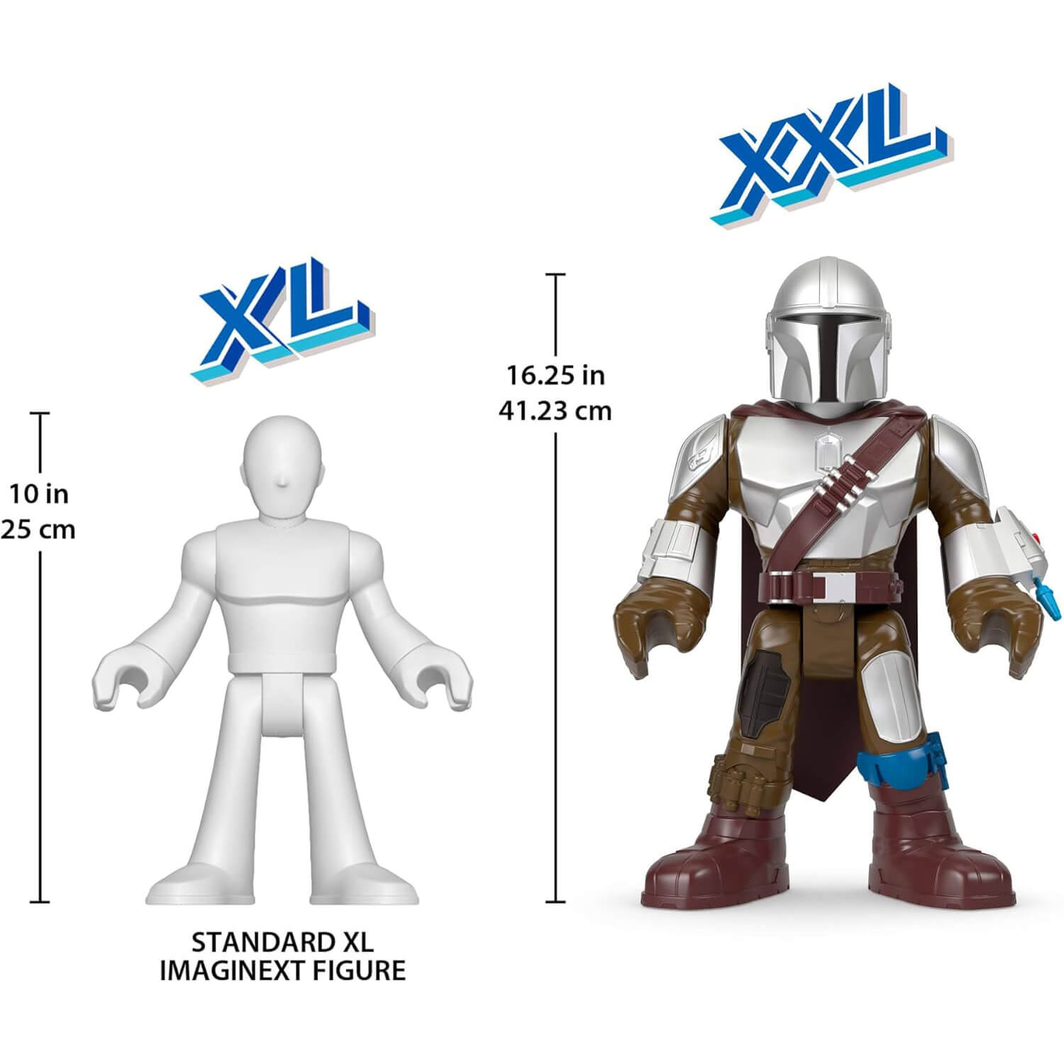 Imaginext Star Wars The Mandalorian XXL 16 Inch Action Figure measurement