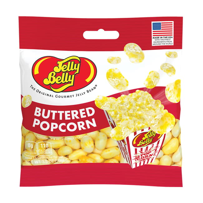 Jelly Belly Buttered Popcorn Jelly Beans 3.5 oz Grab & Go Bag