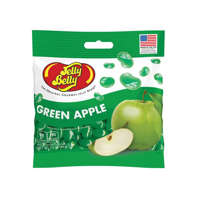 Jelly Belly Green Apple Jelly Beans 3.5 oz Grab & Go Bag