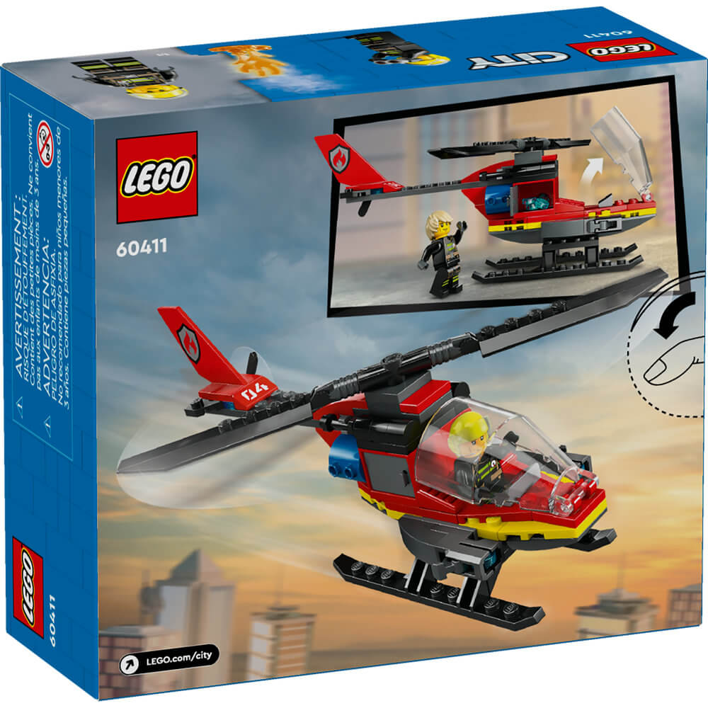 LEGO® City Fire Rescue Helicopter Building Set 60411