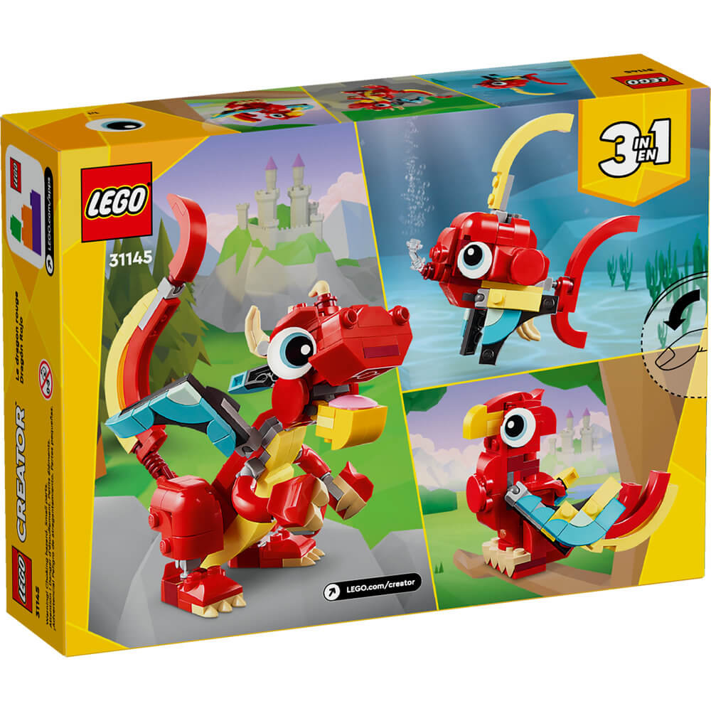 LEGO® Creator Red Dragon 3in1 Animal Toy Set 31145