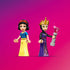 Image of snow white and queen on violet background