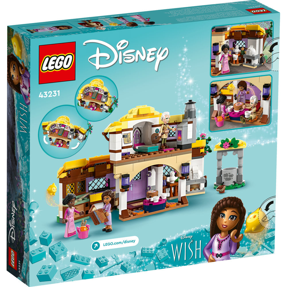 Rear  packaging photo of the Lego Disney Princess Wish Ashas Cottage set