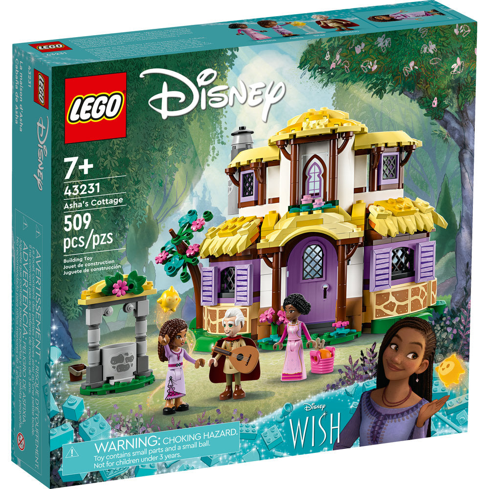 Front packaging of the Lego Disney Princess Wish Ashas Cottage set