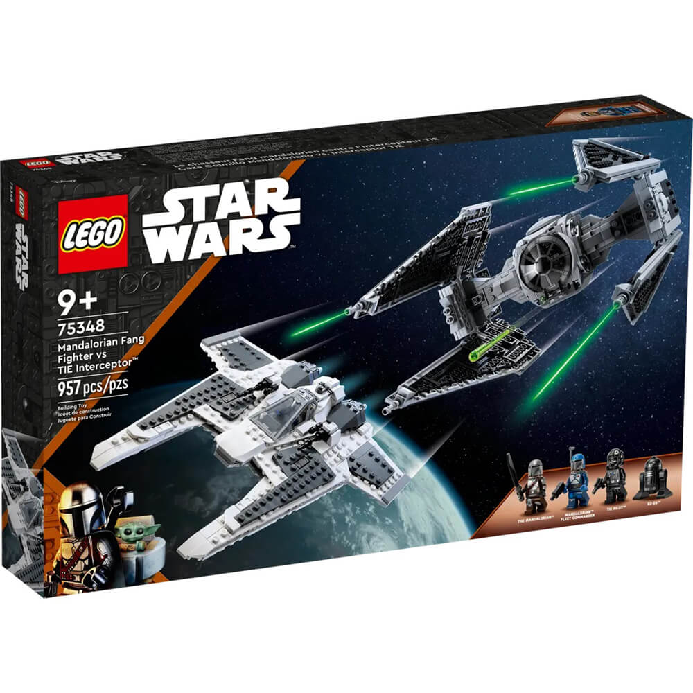 LEGO Star Wars Mandalorian Fang Fighter vs TIE Interceptor 957 Piece Building Kit