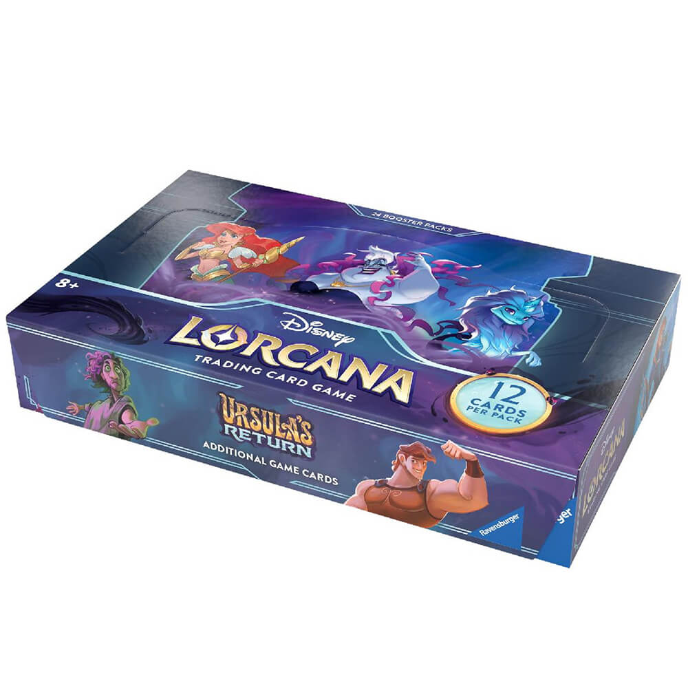 Image of the box of Lorcana Ursula's Return Booster Display Box (24 Booster Packs) in closed box