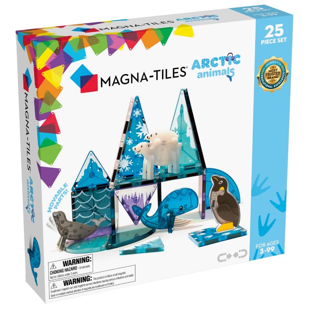 MAGNA-TILES® Arctic Animals 25 Piece Magnetic Building Playset