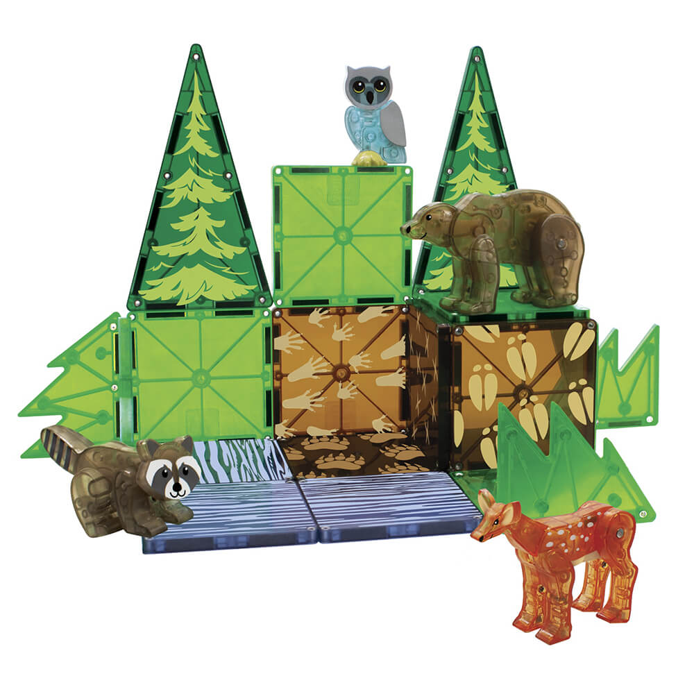 MAGNA-TILES® Forest Animals 25 Piece Magnetic Building Playset