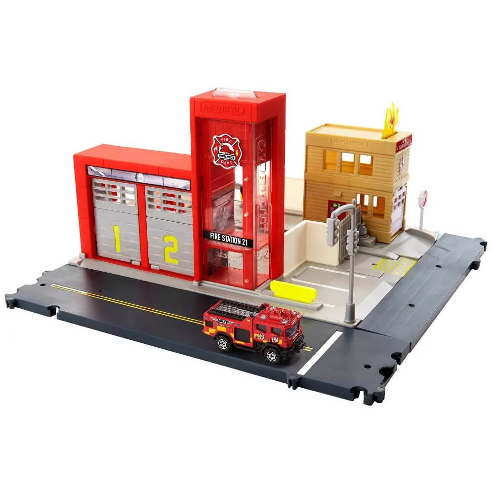 MATCHBOX ACTION DRIVERS Matchbox Fire Station Rescue Playset