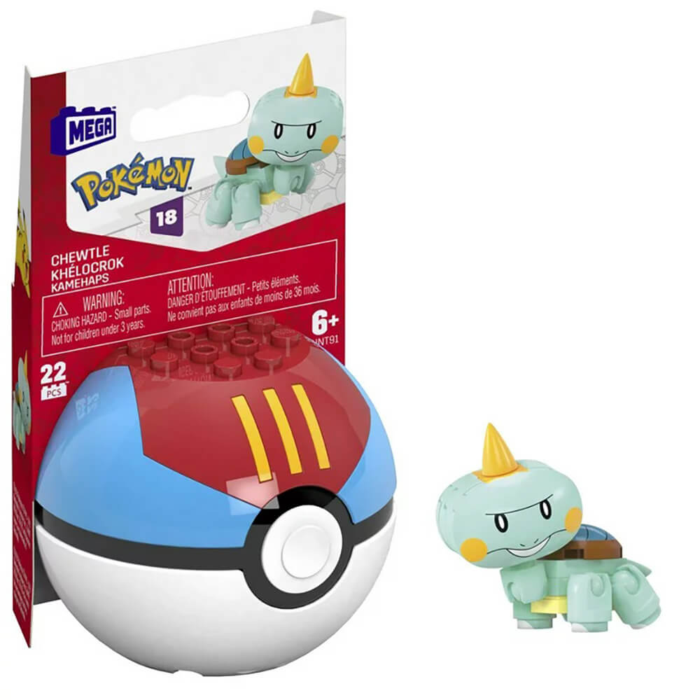 Mega Construx Pokemon Series 18 Poke Ball Chewtle