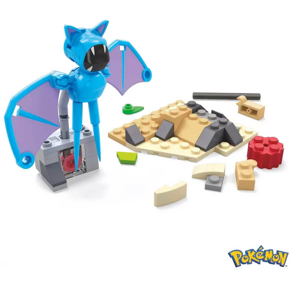 MEGA Pokémon Zubat's Midnight Flight 61 Piece Building Set pieces