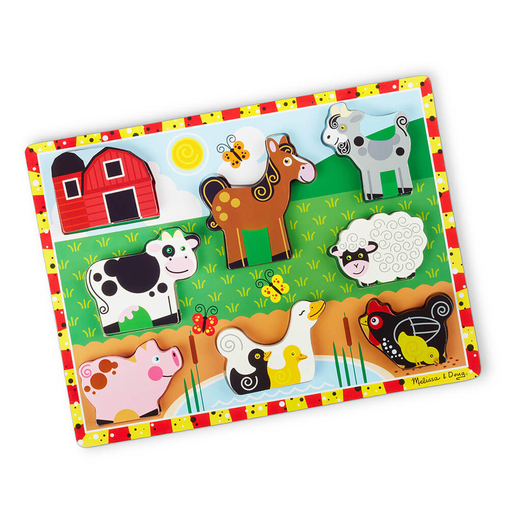 Melissa and Doug Farm 8 Piece Chunky Puzzle