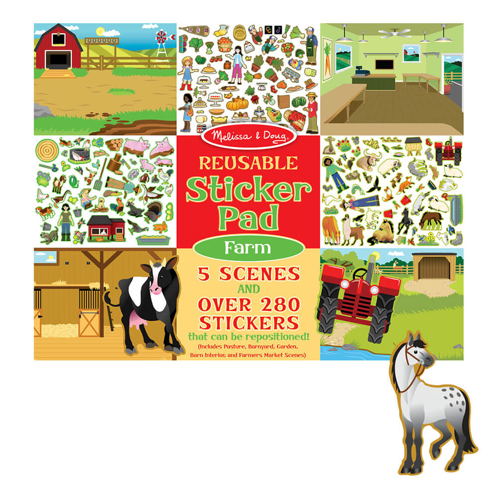 Melissa and Doug Farm Reusable Sticker Pad